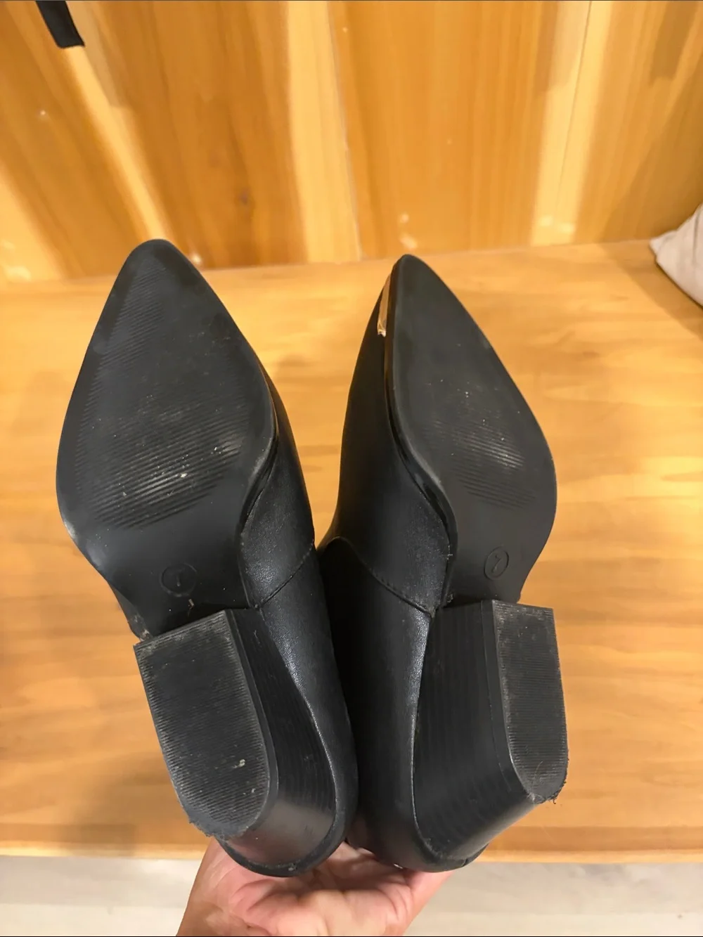 Target Black Pointed Toe Ankle Booties with Metallic Accent